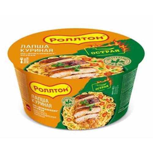 Роллтон Лапша по-домашнему  90 гр. Острая курица, чашка (24) (в пал.42) NEW  *