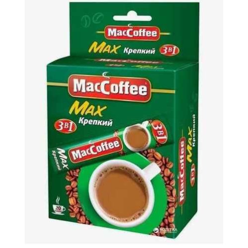 Кофе 3 в 1 MacCoffe Мах Крепкий 16 гр. х 20 пак., картон (10) *