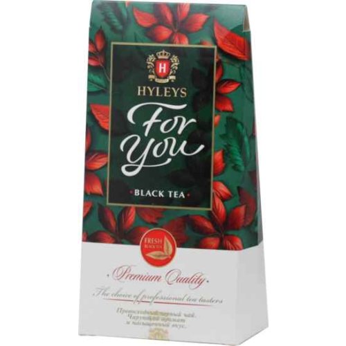 ЧАЙ Хэйлис FOR YOU 50 гр. зеленая с кр.цв. (чёрный,ср.лист)  (12) картон  (13279)