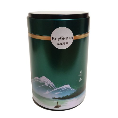 ЧАЙ ЧЮ ХУА (8107) Зеленый порох Клубника 100 гр., ж/б (20)