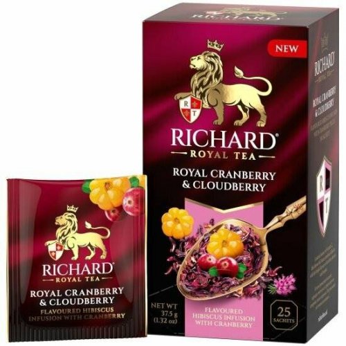 ЧАЙ RICHARD Пакетированный Royal  Cranberry & Cloudberry 25 пак.*1,5 гр. Морошка (12) 102659