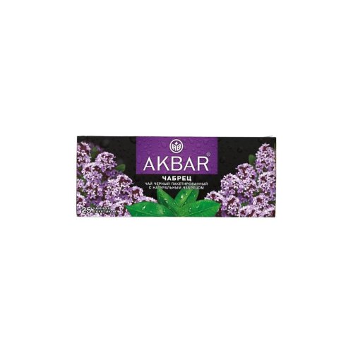 ЧАЙ АКБАР Черный с Чабрецом  25 пак.*1,5 гр. с/я (15)