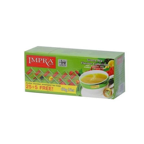 ЧАЙ IMPRA Ассорти 30 пак.*2 гр. (20) ЗЕЛЕНЫЙ