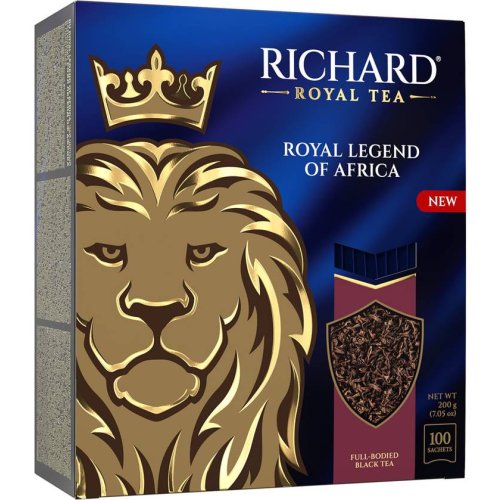 ЧАЙ RICHARD Пакетированный Royal Legend of Africa 100 пак.*2 гр. черный (8) 102735 В
