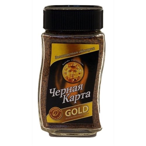 Кофе ШТРАУС Черная карта GOLD 190 гр. стекло(6)  133 кор./пал.