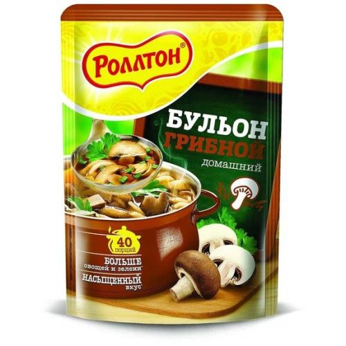 Роллтон Бульон грибной 90 гр., дойпак (24) (в пал.150) *