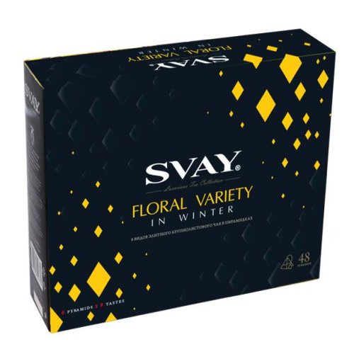 ЧАЙ Svay FLORAL Variety 48*2,5 гр.,черный,зеленый,травяной, пирамидки (6)