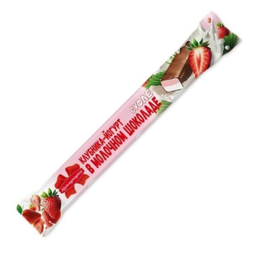 КОНДИТЕРКА КОММУНАРКА Батончик Суфле Клубника-йогурт, 40 гр.  (24)