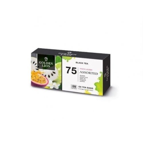 ЧАЙ GOLDEN LION Ассорти 75 (жасмин,саусеп,маракуйя,бергамот,черный) черный 1,8*25пак (36)