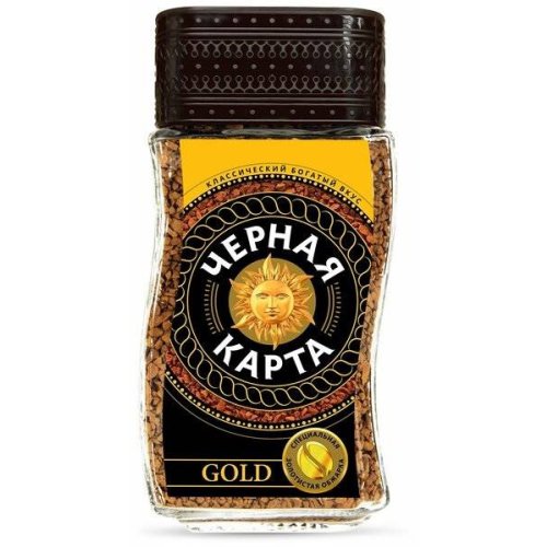 Кофе ШТРАУС Черная карта GOLD 95 гр. стекло (6) 286 кор./пал.