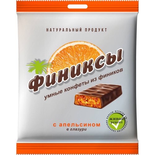 ФИНИКСЫ Конфеты с Апельсином в глазури 90 гр.  (20) подушка  1056
