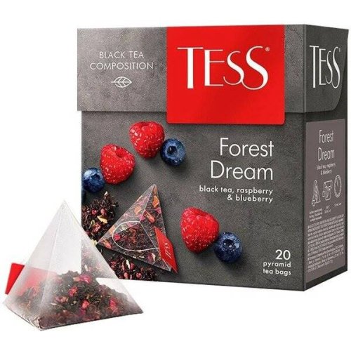 ЧАЙ МО Tess  пирамидки Forest Dream (черный ежевика,малина,лес.ягода) 20 пак. х 1,8 гр.(12)(0784-12)
