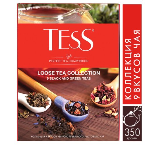 ЧАЙ МО Tess   Коллекция превосходного чая 9 видов лист.,350 гр.  (12)   (1183-12-1)/42