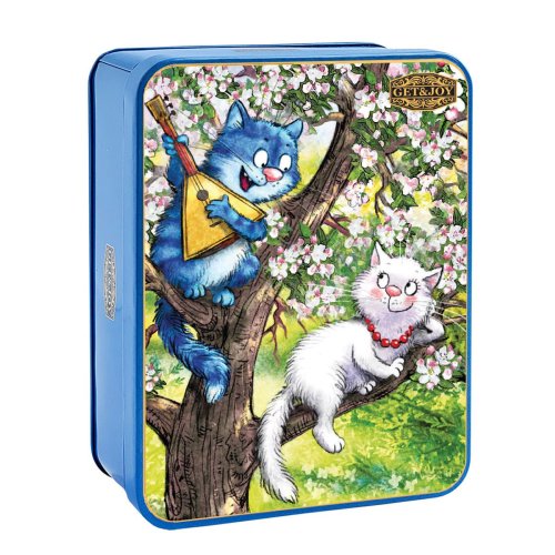 ЧАЙ Get&Joy Шкатулка-Синие коты, Свидание в саду 50 гр. ОРА, ж/б (40) (7379/23384) NEW