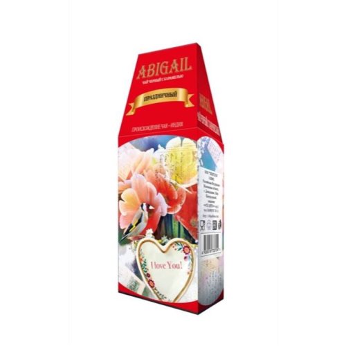 ЧАЙ Abigail  КАРТОН (D013) Домик Чай С любовью красный (черный с карамелью) 85 гр. (24)
