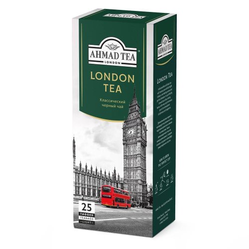 ЧАЙ AHMAD TEA Классический London Tea 25 пак.*1,8 гр. (12) б/к  (2812)