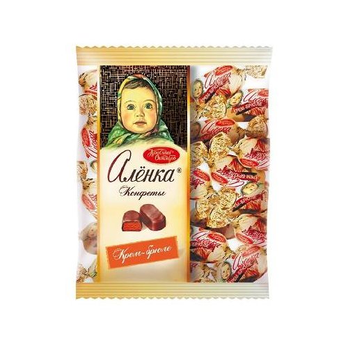 КОНДИТЕРКА ОБК  фасованные конфеты (гр) Аленка крем-брюле ОВАЛ, 250 гр. (10)
