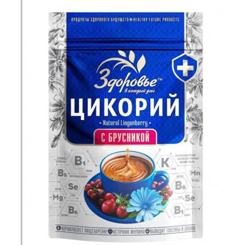 Здоровье цикорий гранул. с брусникой 85 гр. ZIP (12)  (0926)