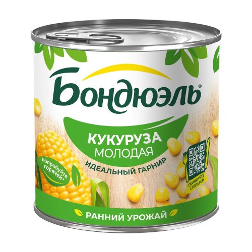 BONDUELLE  Кукуруза Молодая 425 мл, жб (12)/ в пал.150 *