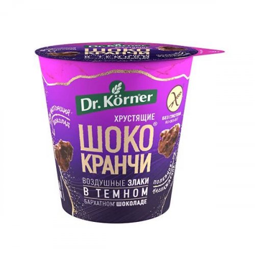 Хлебцы Dr.Korner «Шококранчи» гречневые в темном шоколаде 40 гр. (8) (158588) 9 мес.