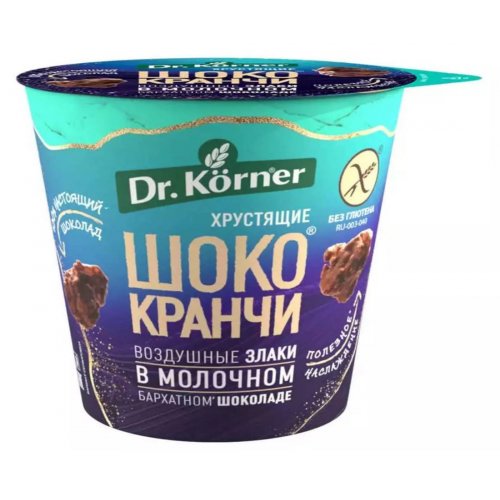 Хлебцы Dr.Korner «Шококранчи» кукурузно-рисовые карам. в мол. шоколаде 40 гр.(8) (158589) 12 м