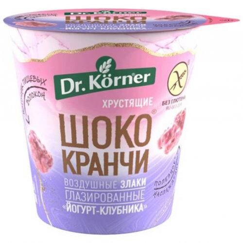 Хлебцы Dr.Korner «Шококранчи» злаковые «Клубничные с йогуртом» глаз. 40 гр. (8) (158590) 9 м