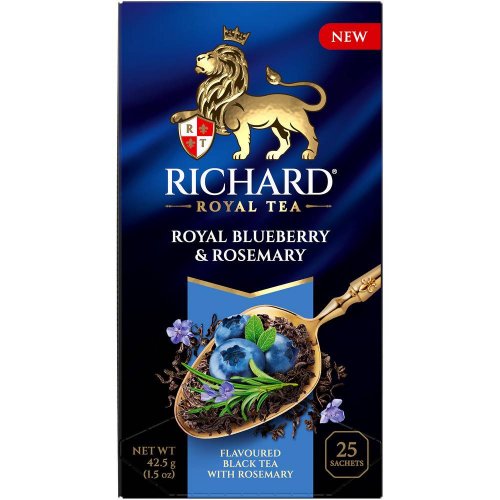 ЧАЙ RICHARD Пакетированный Royal Blueberry & Rosemary 25 пак.*2 гр.черный с голубикой и розмарином (