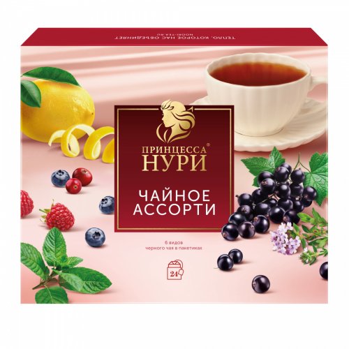 ЧАЙ МО Орими принцесса Нури 24 пак. (6 вид. х 4 шт. х 40,4 гр.) фрукт. Чайное Ассорти ( 1998-12)(12)
