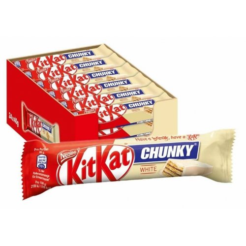 КОНДИТЕРКА NESTLE Кит Кат молоч. и белый с хруст.вафлей 40 гр.CHUNKY FUNKY (1блх 24)/270 с переводом