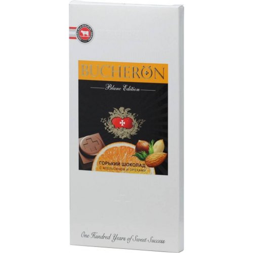 Bucheron Blanc Edition шоколад Горький с Апельсином и Орехами 85 гр. х 10 шт. картон (6)  (1035)