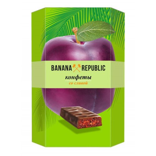 Banana Republic Конфеты с Черносливом в глазури 130 гр. картон (10)  (1213)