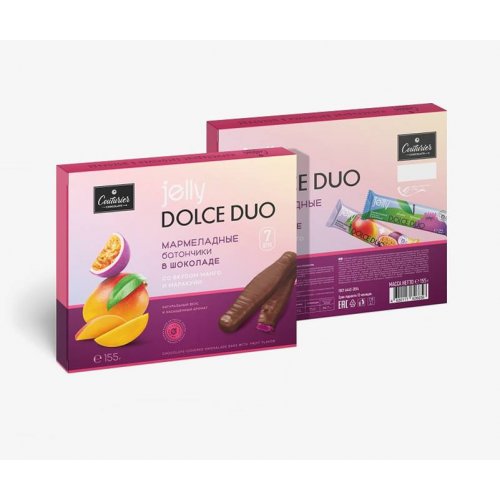 КОНДИТЕРКА Couturier JELLY DOLCE DUO мармеладные бат. манго и маракуйя 155гр. (24)