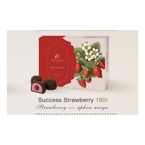 Конфеты шоколадные Success Набор STRAWBERRY- Яркая ягода 180 гр. (12) (S-180)
