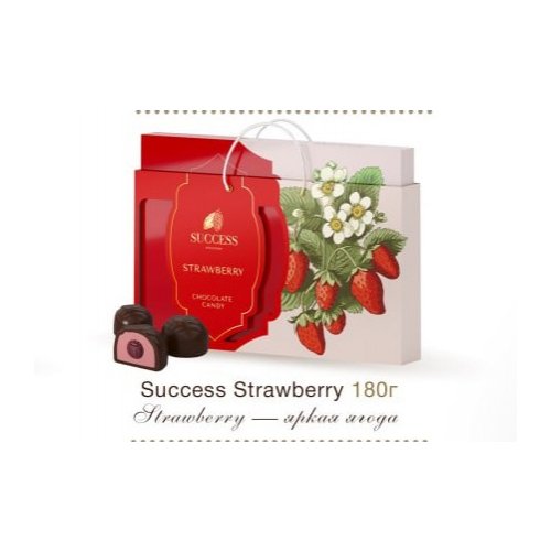 Конфеты шоколадные СУМКА Success Набор STRAWBERRY- Яркая ягода 180гр. (11) (35)