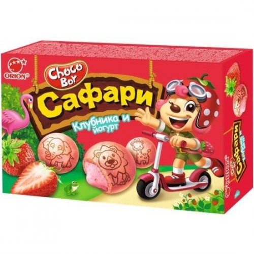 КОНДИТЕРКА Печенье CHOCOBOY (Клубника-Йогурт) 40 гр. (30)/80