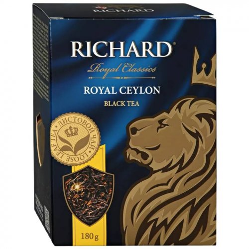 ЧАЙ RICHARD Листовой Royal Ceylon 180 гр. черный (12) 102613  90 к/п В