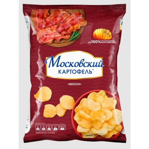 ОСУ Русский Продукт Картофель Московский хруст. со вкусом бекона  60гр, м/у (12)/в пал.64