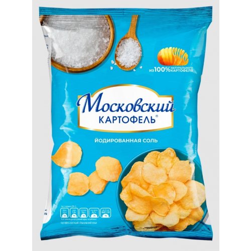 ОСУ Русский Продукт Картофель Московский хруст. с йодированной солью  60гр, м/у (12)/в пал.64