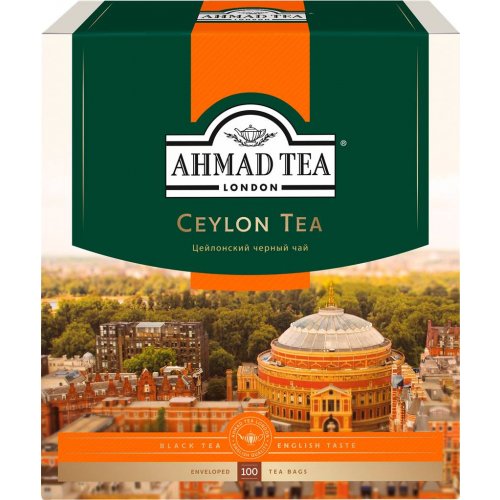 ЧАЙ AHMAD TEA Пакетированный 100 пак. Цейлон (5) САШЕТ ГОСТ 32573-2013 ф/п  (163)