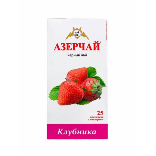 ЧАЙ Azercay tea Клубника, черный 25 пак.х 1,8 гр. (16) (429525)