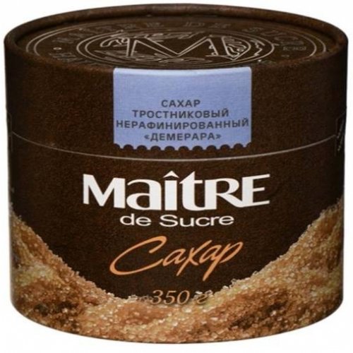 Сахар Maitre De Sucre тростниковый Демерара 350 гр (6) (бсб010)